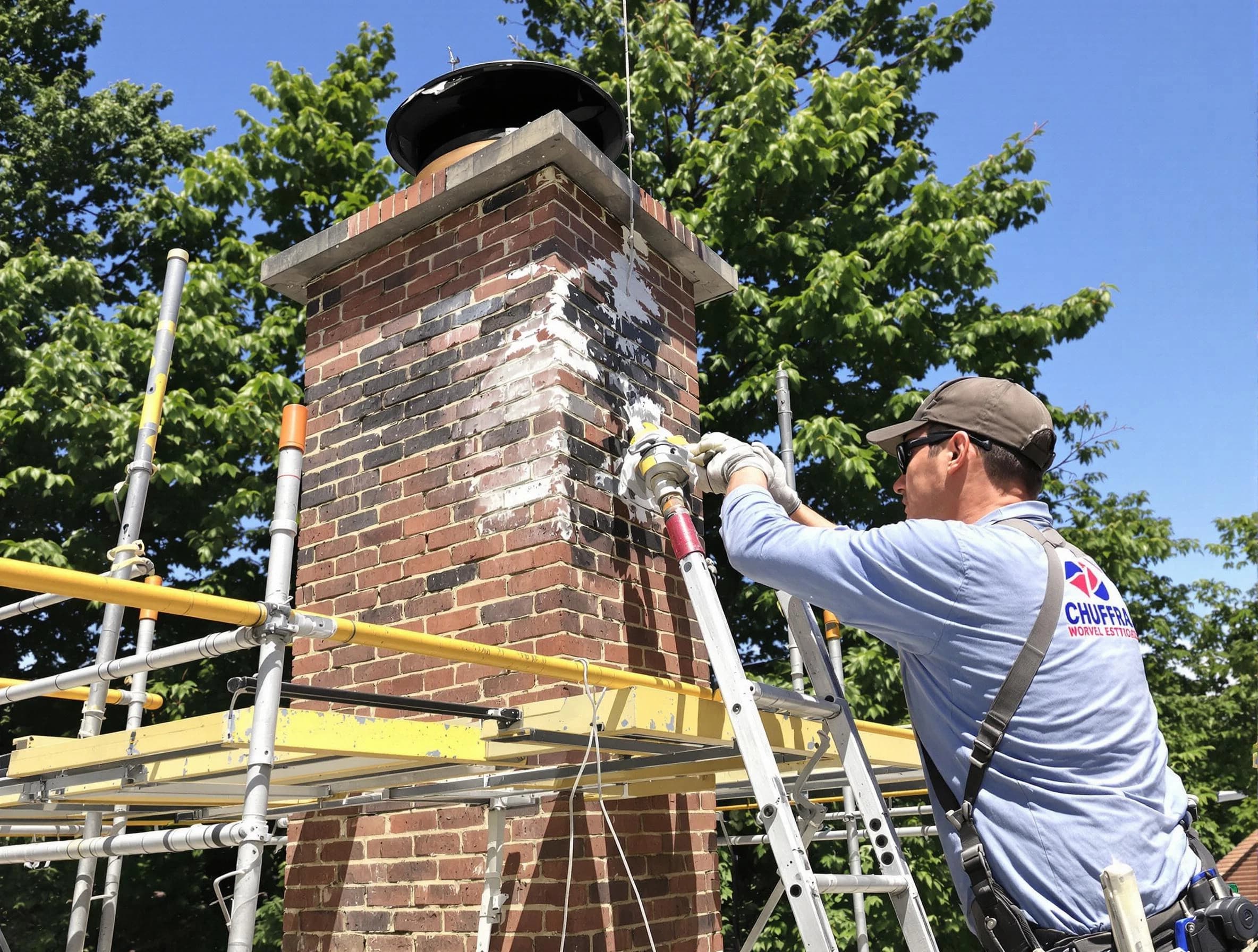 Structural chimney repair by Lake View Chimney Sweep in Lake View, AL