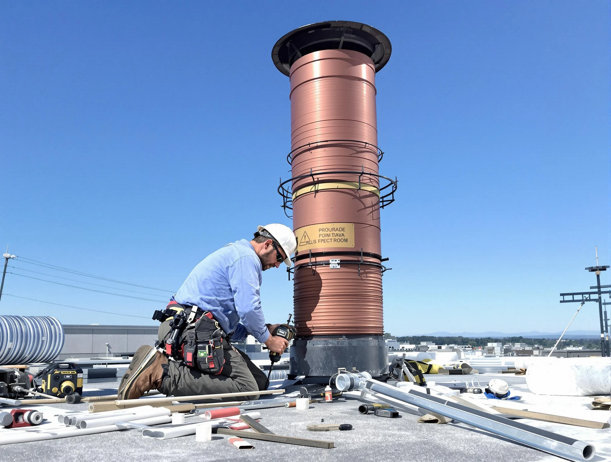 Installed chimney liner by Lake View Chimney Sweep in Lake View, AL