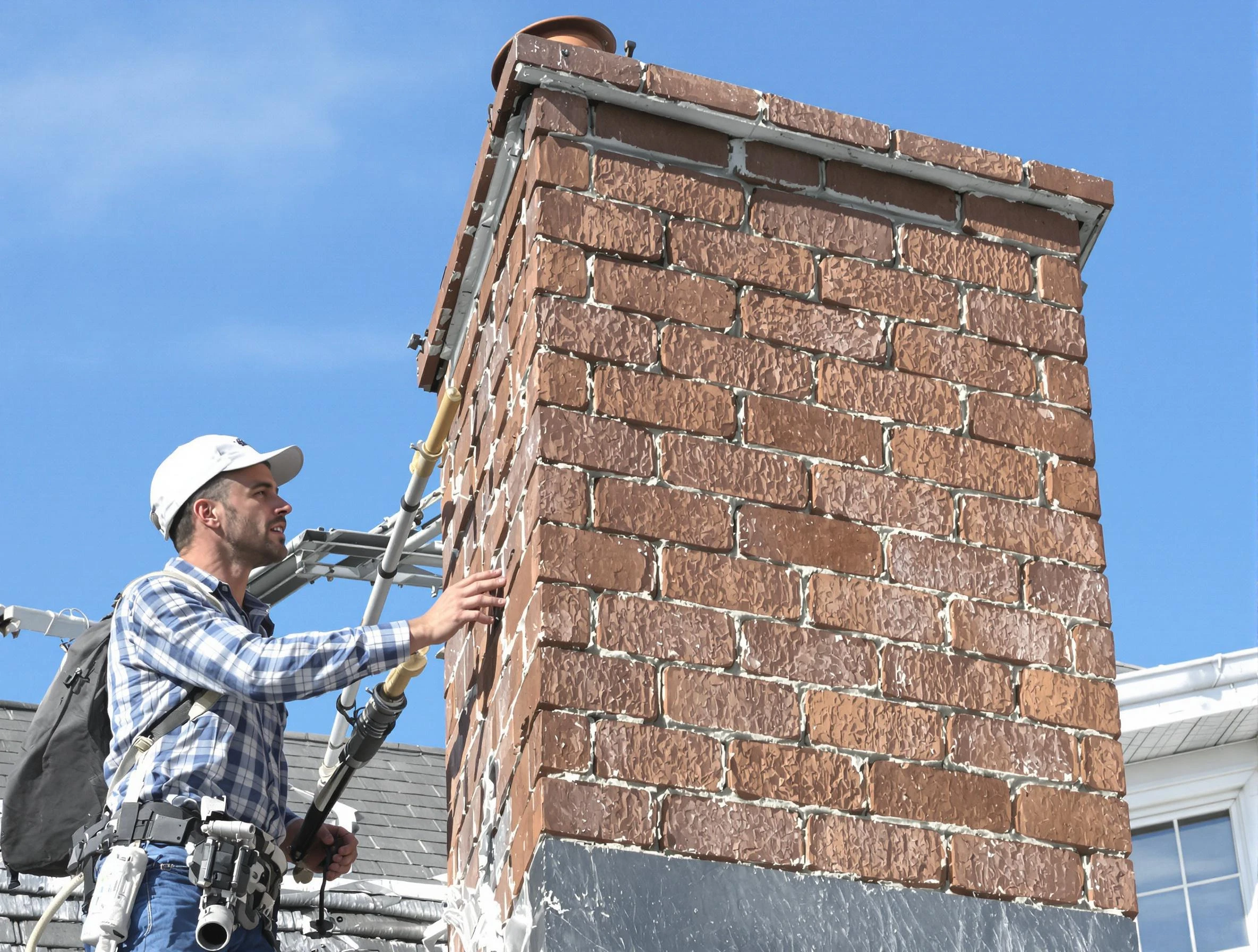 Brickwork for a chimney rebuild by Lake View Chimney Sweep in Lake View, AL