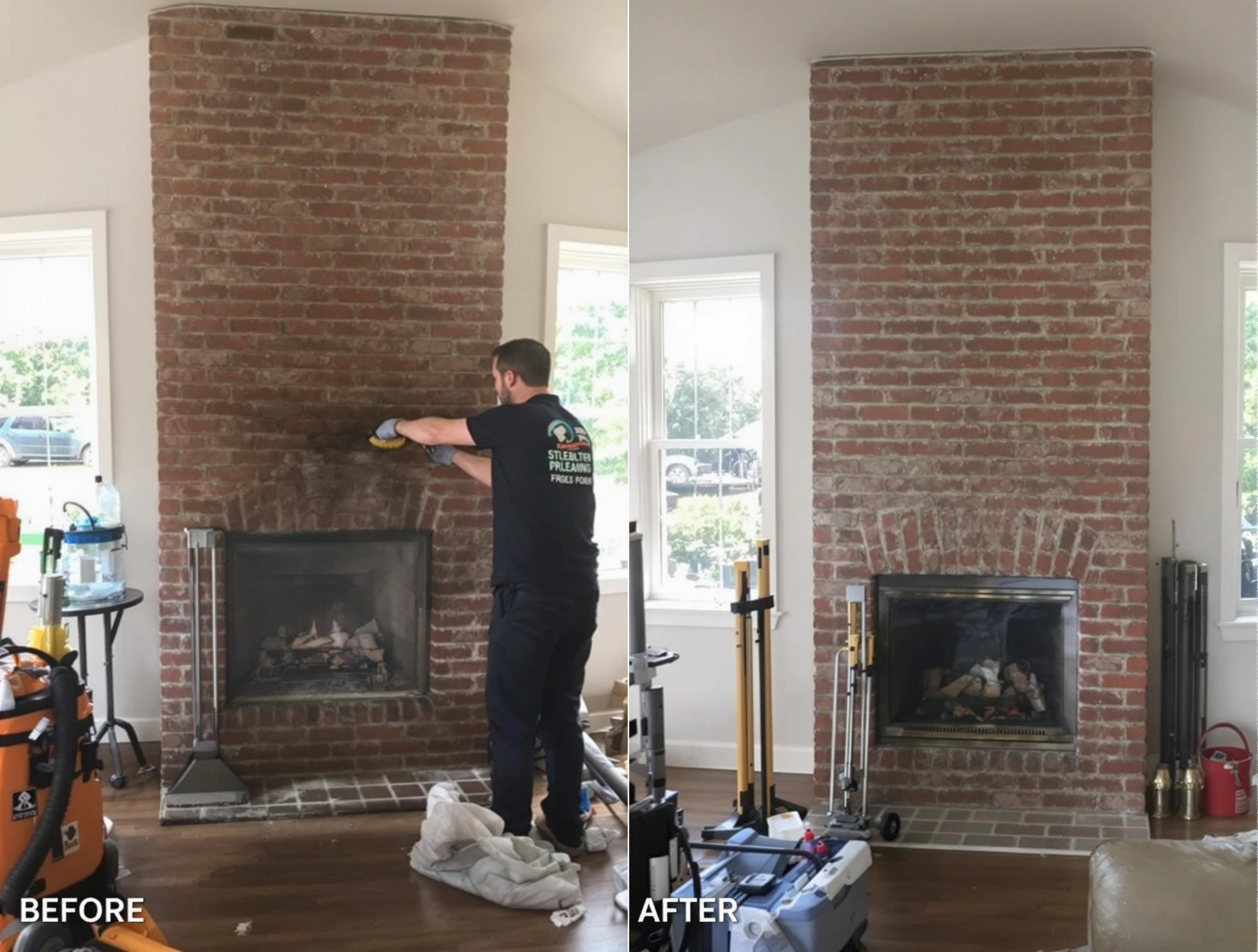 Finished chimney sweeping service by Lake View Chimney Sweep in Lake View, AL