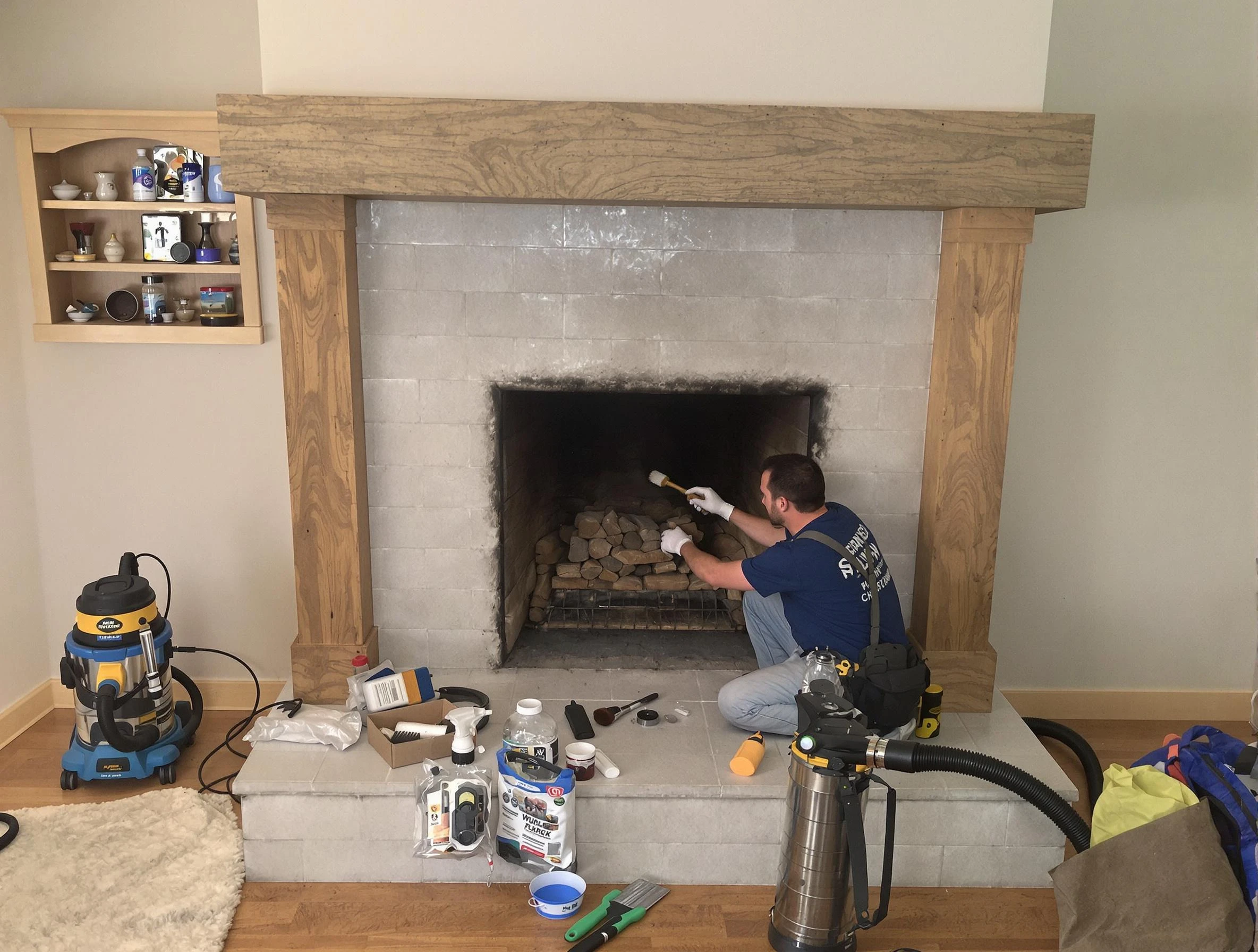 Detailed creosote removal process by Lake View Chimney Sweep in Lake View, AL