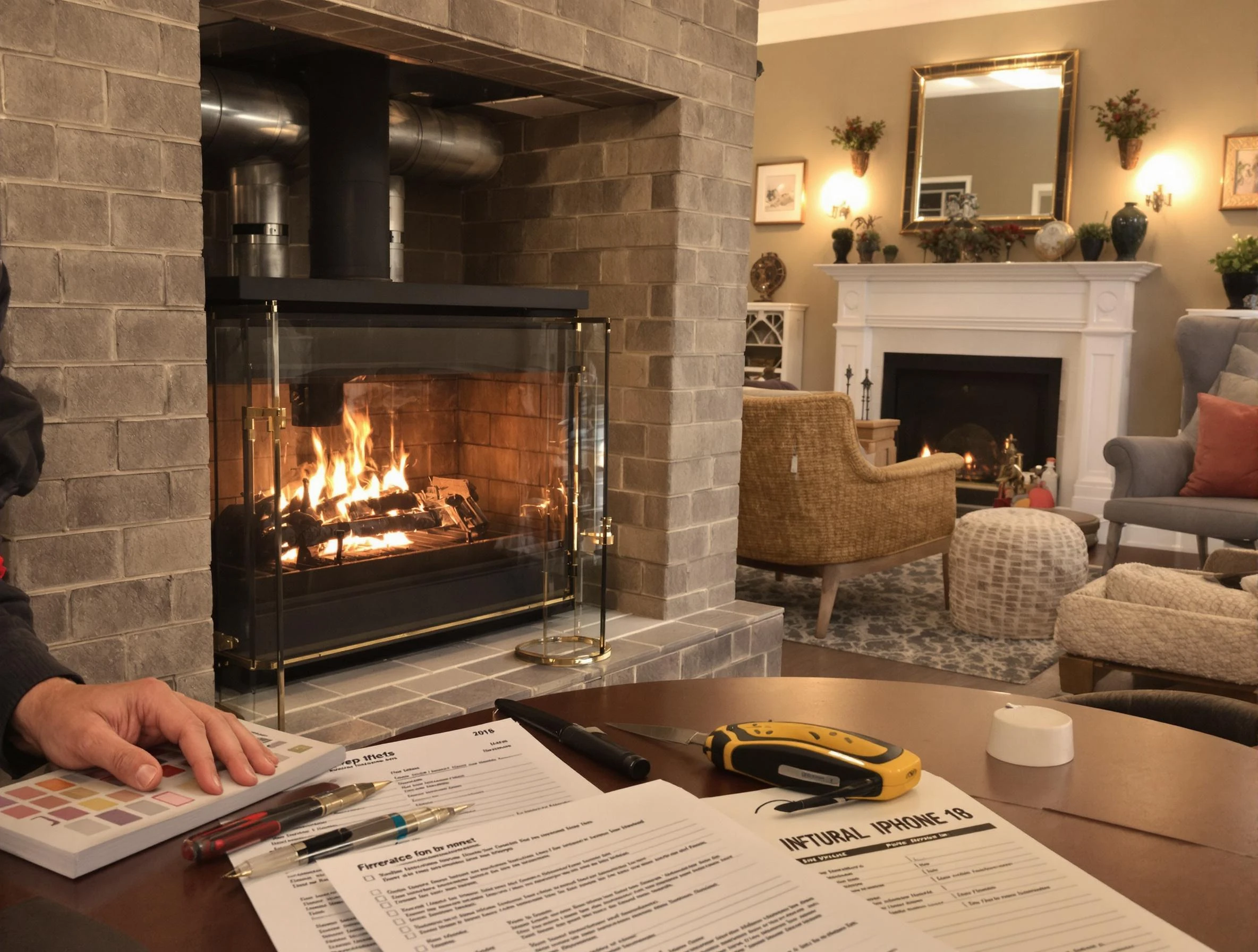 Lake View Chimney Sweep verifying fireplace safety measures in Lake View, AL