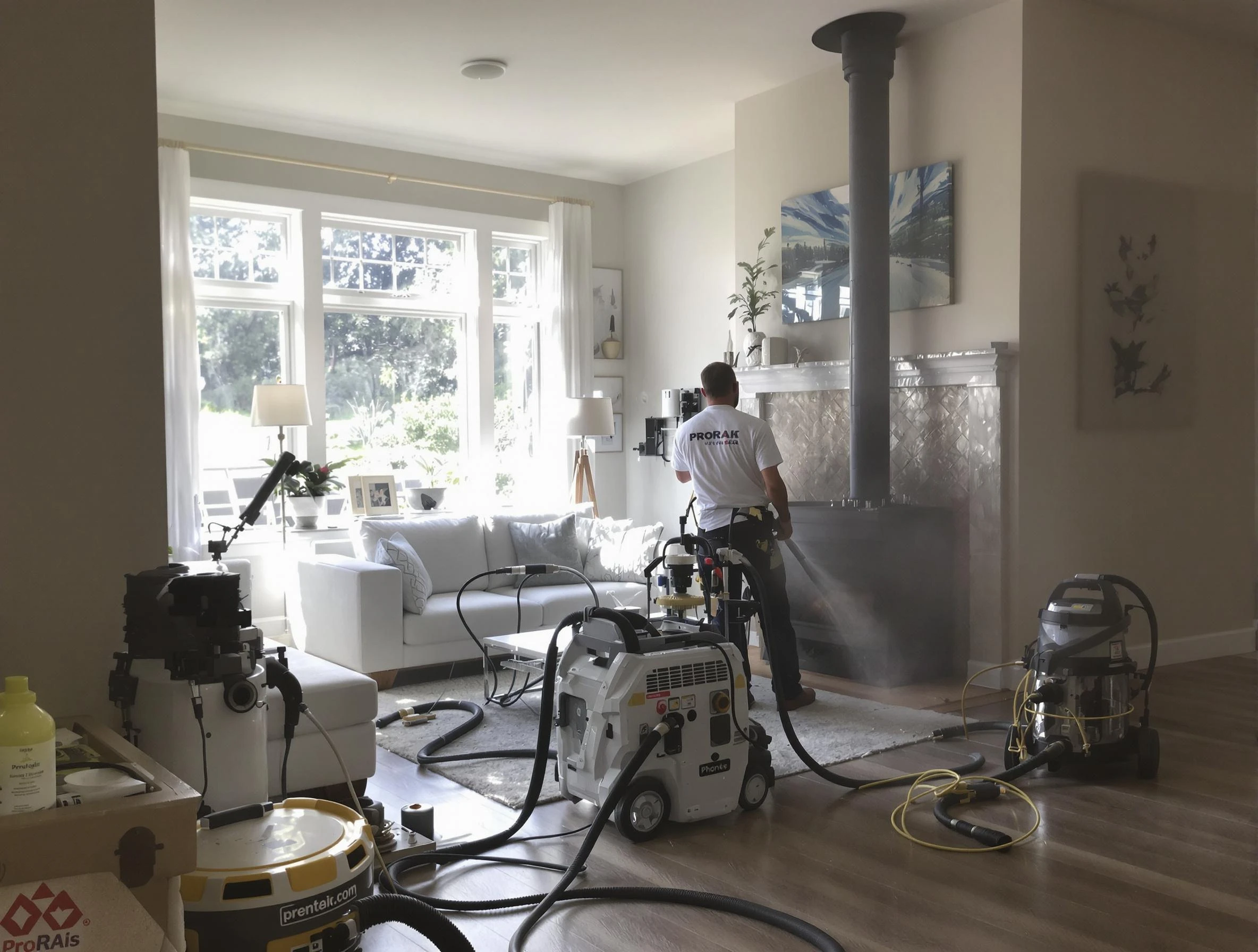 Soot removal service by Lake View Chimney Sweep for a fireplace in Lake View, AL